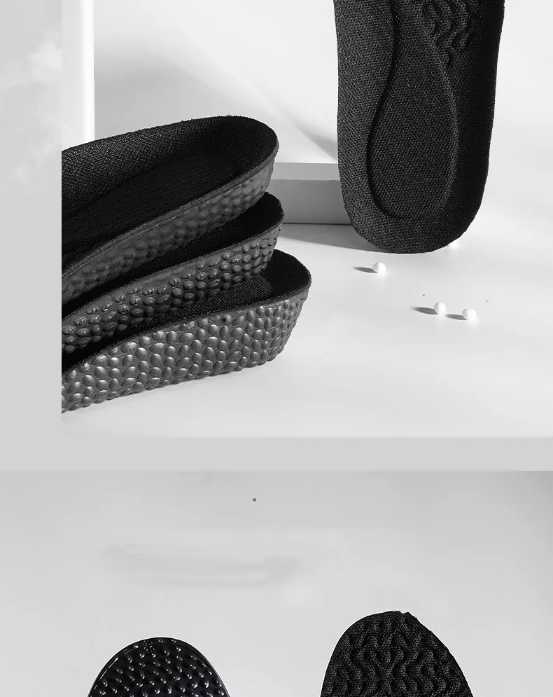 1 Paar atmungsaktive PU-Einlegesohlen aus Memory-Schaum, orthopädische Fersenpolster zur Erhöhung der Höhe für Sport-Laufschuhe, Fußpflege – Detail 17