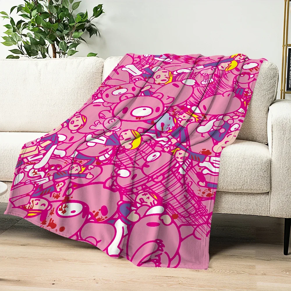 Pink Cartoon G-Gloomy Bear cute Blanket Skin friendly comfort warm soft plush blanket suitable sofa living room office bedroom 5