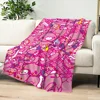 Pink Cartoon G-Gloomy Bear cute Blanket Skin friendly comfort warm soft plush blanket suitable sofa living room office bedroom 5