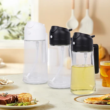 2in1 500ml Plastica Spray Olio Spruzzatore Bottiglia Spray Distributore di Olio Barattolo di Olio Gallecca BBQ Cucina Cottura Arrostire Picnic Cucina Strumento 1
