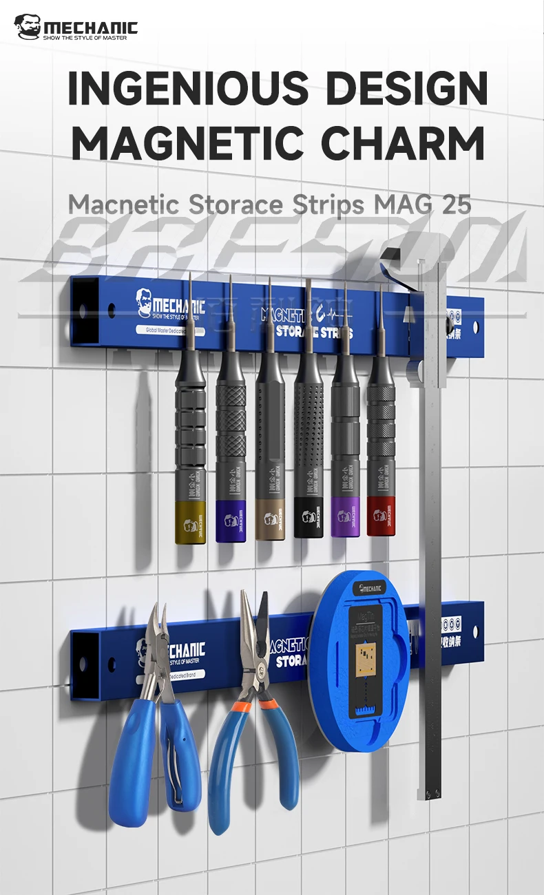 Magnetic Tool Holder Heavy-duty Magnet Tool Bar Strip Rack Space-Saving & Strong Metal Organizer Storage Rack For Knife Wrench