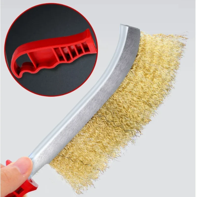 9" copper platingOutdoor Stainless Steel BBQ Brush With Wire Bristles, Suitable For Cleaning BBQ Grill /Picnic,Camping