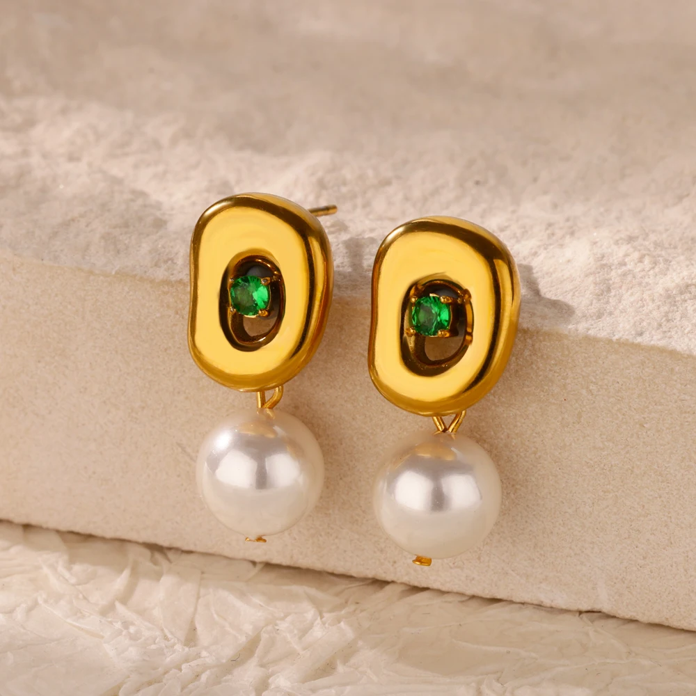 Earring Jewelry For Women Gold Color Stainless Steel