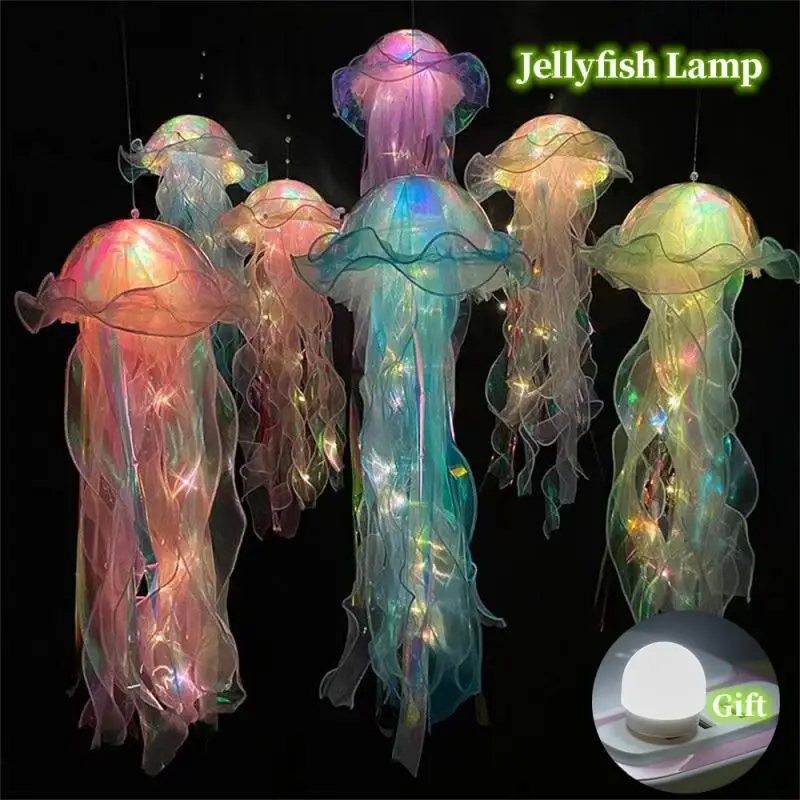 

Jellyfish Lamp, Portable Flower Lamp, Girl Room Atmosphere Decoration Lamp, Bedroom Night Lamp, Home Decoration