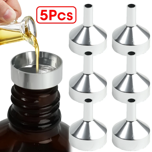 5 Pieces Mini Metal Funnels For Filling Small Bottles Transferring Liquid  Refill Perfume Essential Oil Dispensing Tool