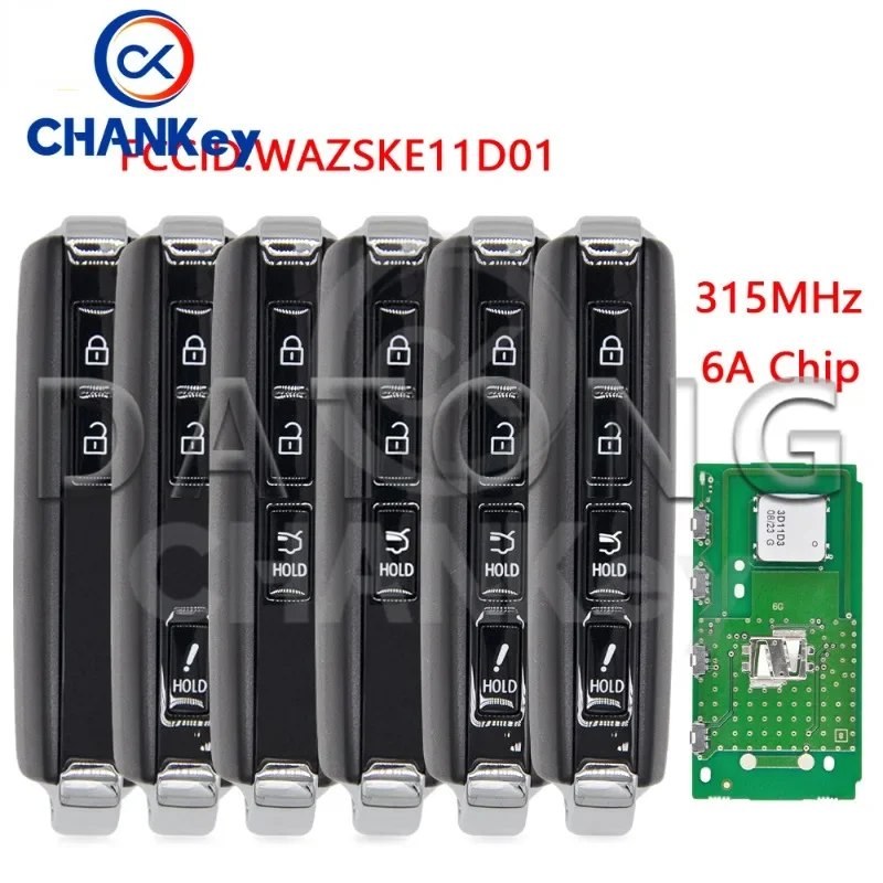 

CHANKey Car Remote Control Key For Mazda 3 CX-30 CX30 2019-2022 WAZSKE11D01 6A Chip 315MHz Promixity Smart Card