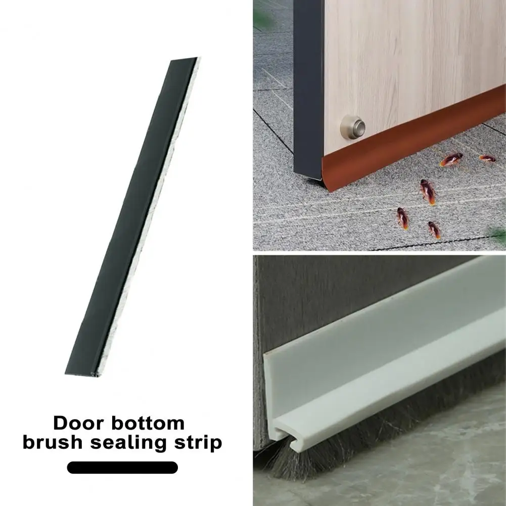 

Door Bottom Brush Seal Gate Bottom Sealing Strip Stopper Proof Prevent Insect Dustproof Protection Sound Blocking Door Strip