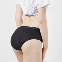 Culotte menstruelle absorbante et étanche à 4 couches pour femmes, pantalon physiologique à flux lourd, grande taille, slip post-partum en coton 3