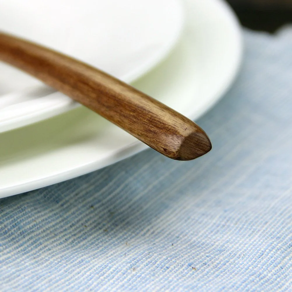 Wooden Spoon Soup Spoon and Fork Tableware Natural Ellipse Ladle Set Eco Friendly Products Spoons for Cooking 5 Pieces