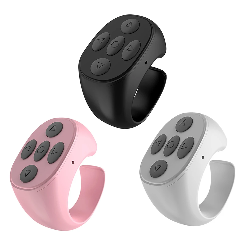 Telecomando Bluetooth Ad Anello Ricaricabile - Page Turner Per Dito, Compatibile Con Telefono, Tablet E Fotocamera (Portata 10m)