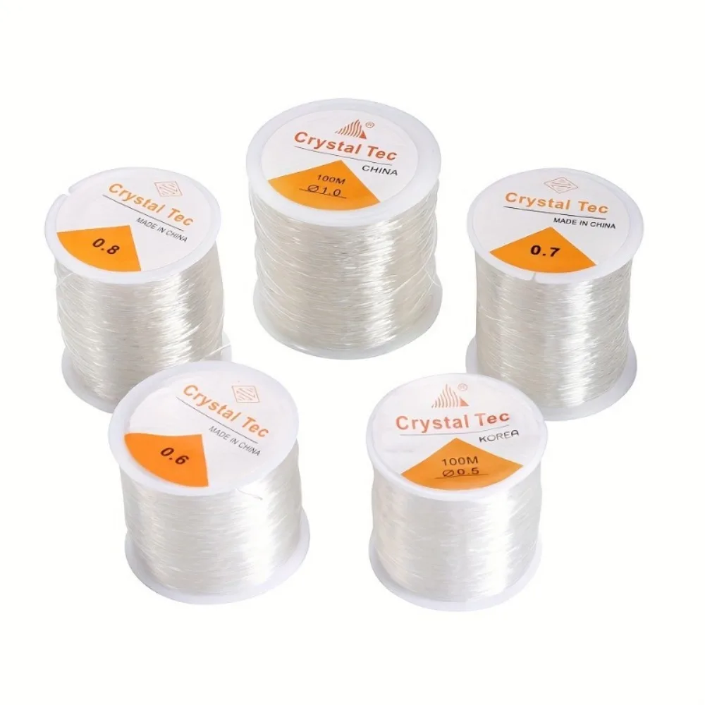Crystal Bead Elastic Rope for DIY Jewelry Making - Strong Elastic Thread for Necklaces and Bracelets