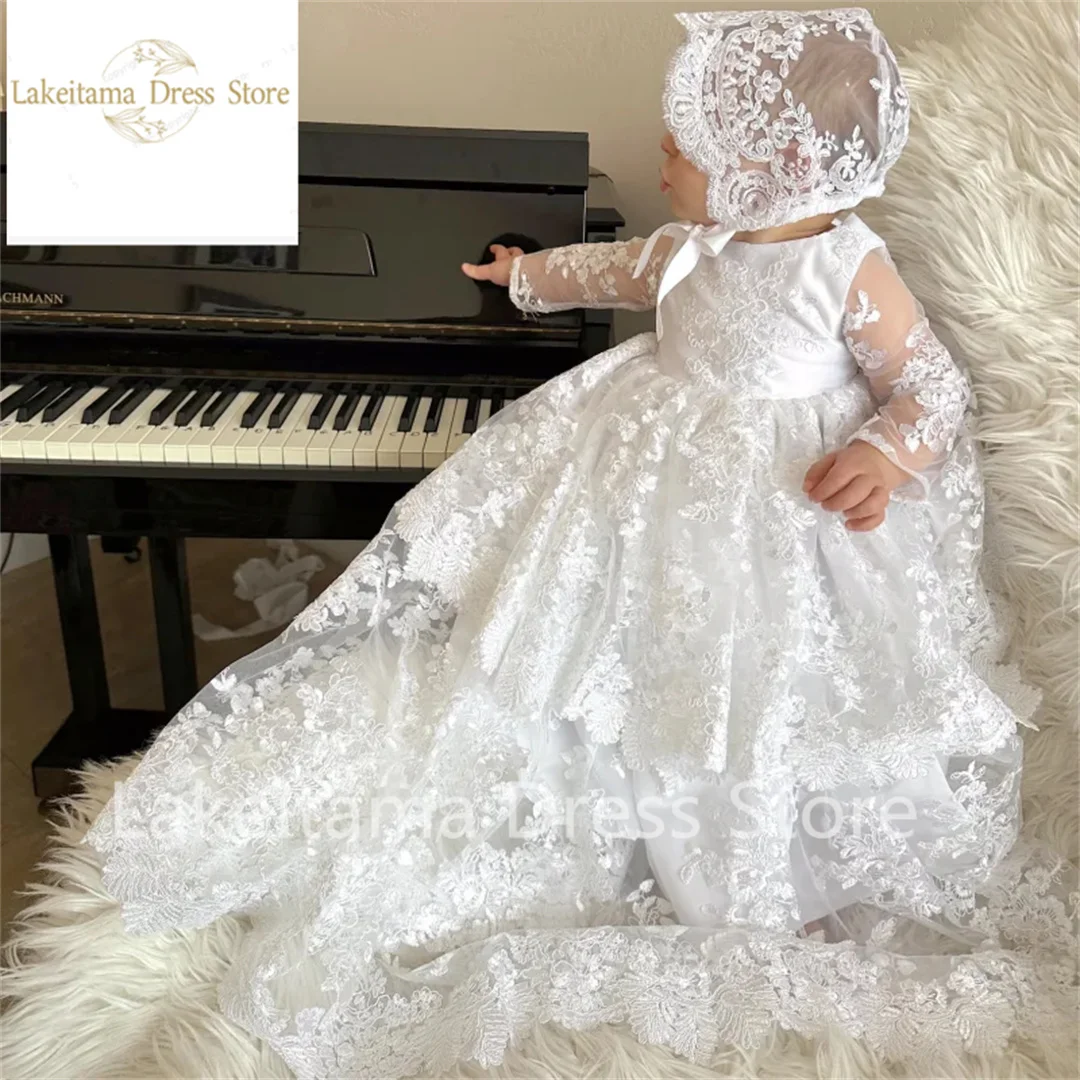 White Lace Flower Girl Dress 4