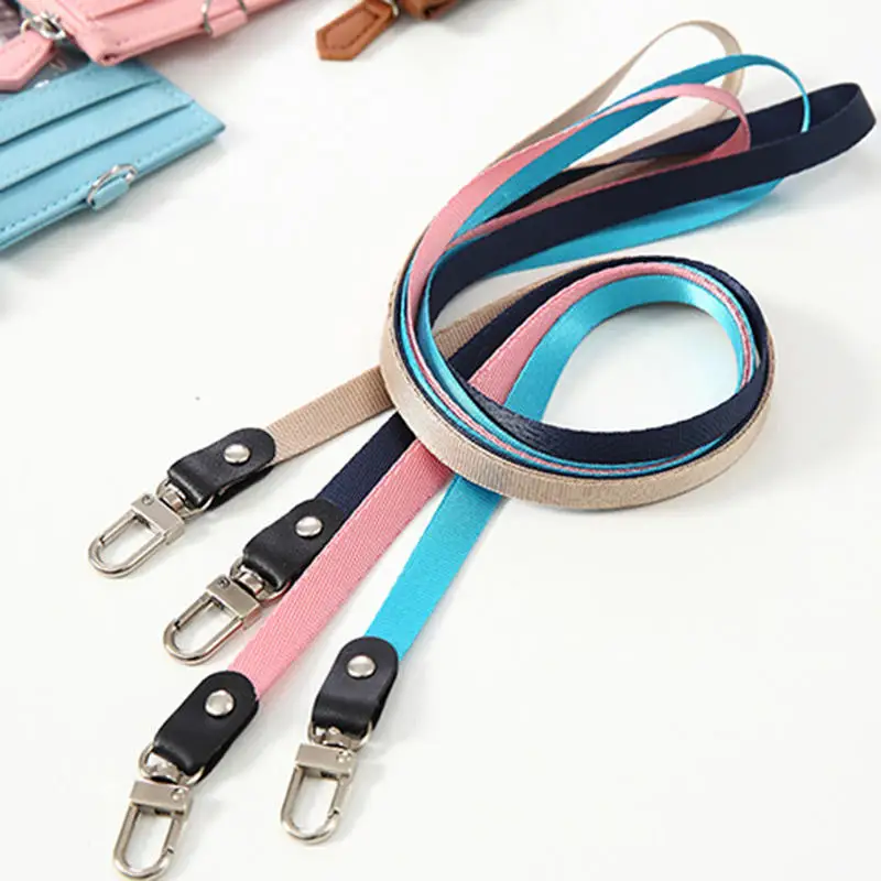 Card Holder with Lanyard PU Leather Card Cover for Women Men Bank Name Credit Card Holders Neck Strap Card Bus ID Holders