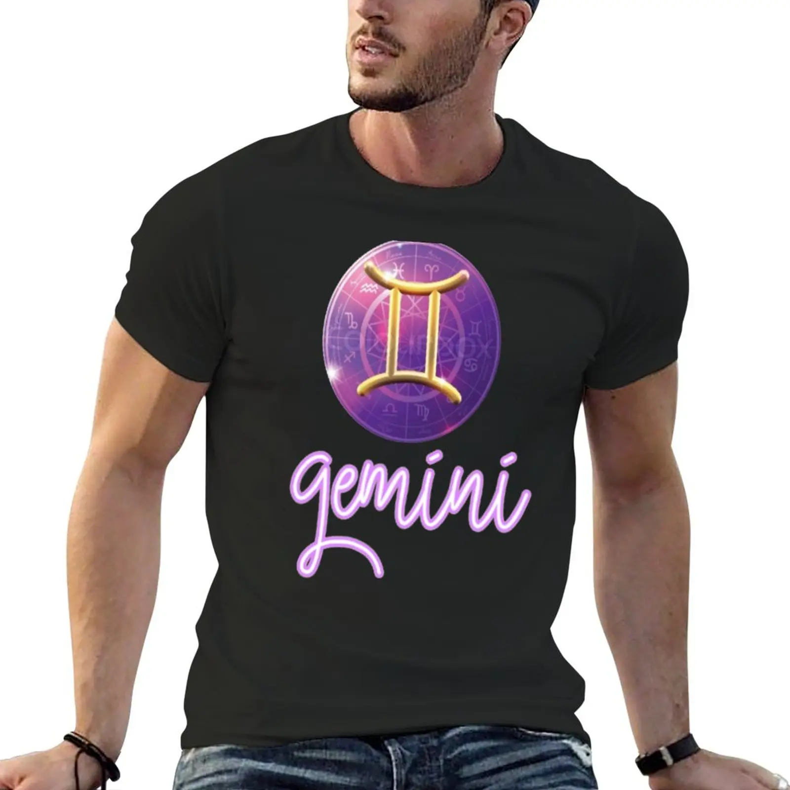 

New gemini horoscope T-Shirt man clothes quick drying shirt sweat shirts, men