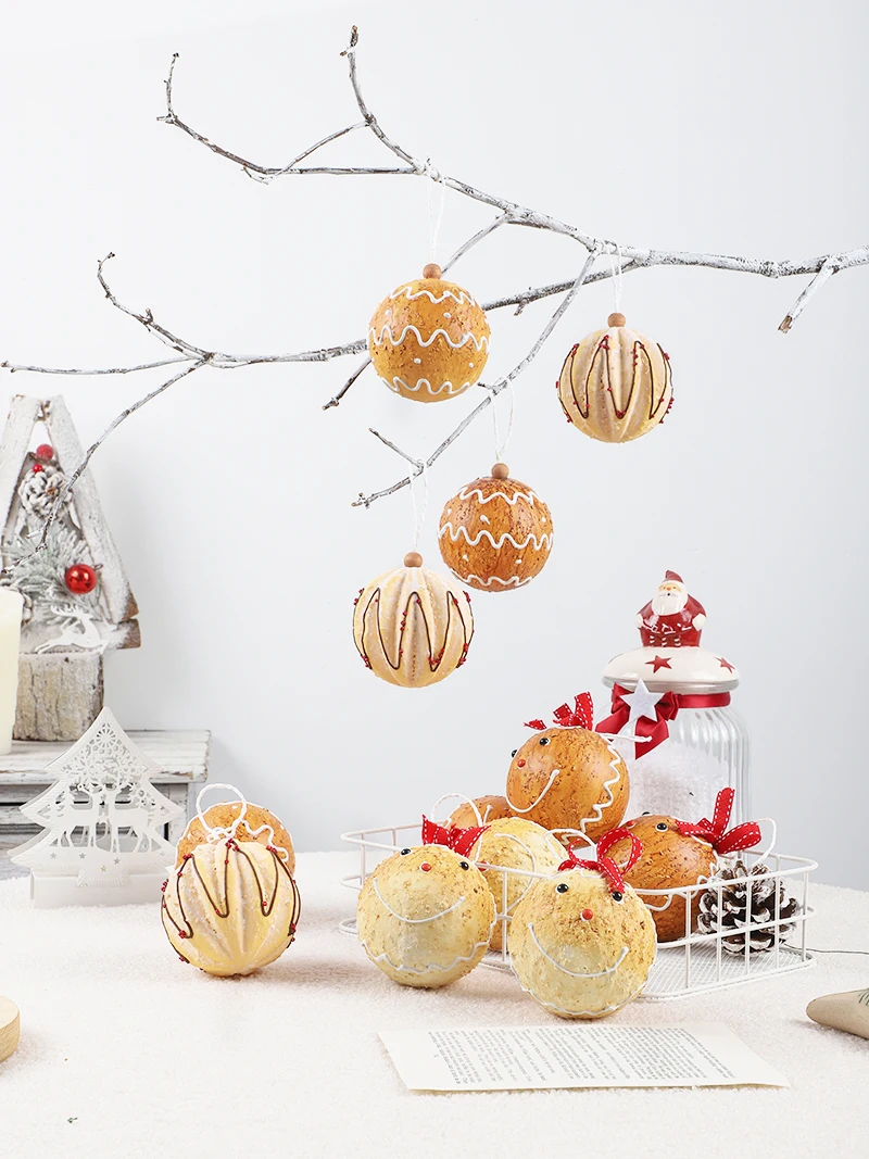 Description Picture 2 of itemGingerbread Man Christmas Ball Ornaments Xmas Tree Hanging Pendant Christmas Decorations for Home Navidad Natal New Year Gift