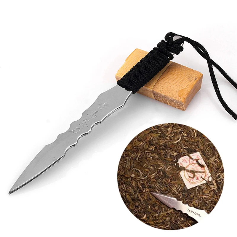 Puerh Tea Knife Needle Puer Knife Cone Stainless Steel Metal Insert Tea Set Thickening Puer Accessories