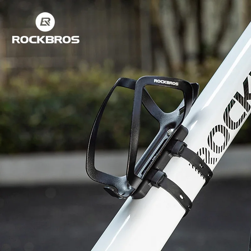 ROCKBROS Bicycle Water Bottle Cage Mount Adaptor Elastic Silicone Gel Bandage Bottle Strap Seatpost Fork Frame Bike Accessories