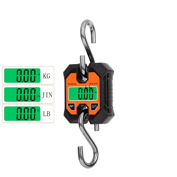 Description Picture 4 of item100kg Mini Electronic Crane Scale Heavy Duty Hanging Weighing Hook Steelyard Portable LCD Industrial Livestock Scales 250kg