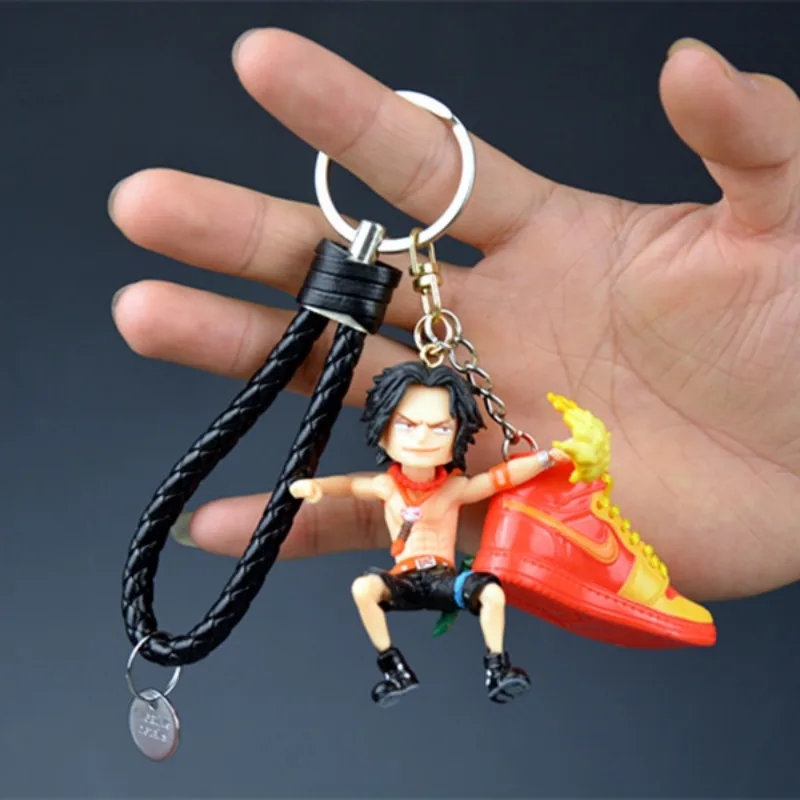 2023 New One Piece Nika Luffy Gear 5 Zoro Chopper Keychain Bag Pendant Accessories Anime Cartoon Creative Girl Toys for Men Gift