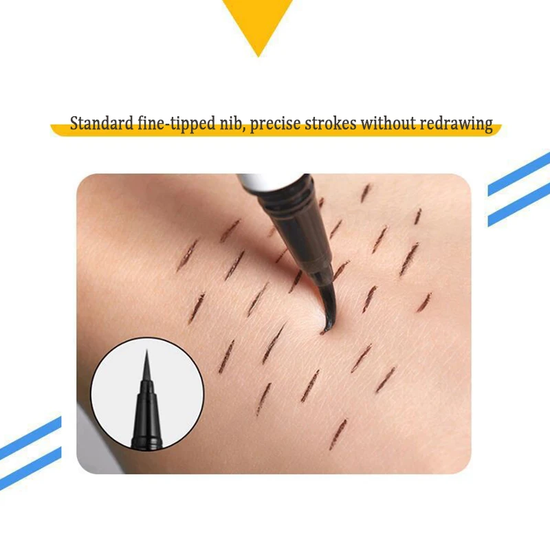 Eyeliner Pencils Eyeliner Pen Liquid Eyeliner Make-up Brown White Colored Eyeliner Pencil Waterproof Long-lasting Liquid Eye Liner Silkworm Pen Fast Dry Cosmetics for Eyes