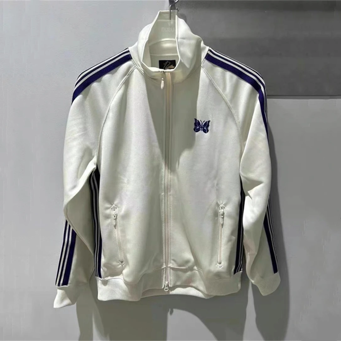 

New White Needles Jacket Men Women Casual Best Quality Butterfly Embroidery AWGE Coats
