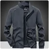 Men's Spring Autumn Lightweight Varsity Jacket Windbreaker Bomber Jacket Windproof Gym Sport Hiking Fishing Camping Coat Outwear 1