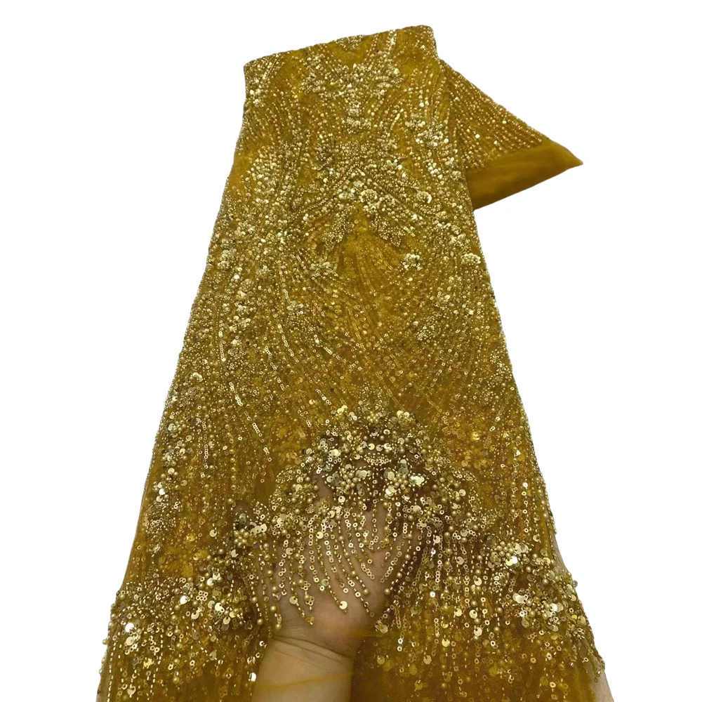 

Роскошные Блестки в африканском стиле, кружевная ткань высокого качества с французской вышивкой и бусинами, свадебное платье