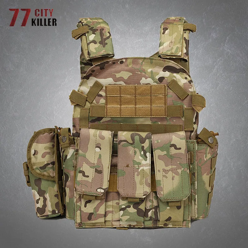 

Tactical Multifunction Molle Vests Mens Outdoor Hunting Military Gear Army Shooting Body Armor Police Training Protection Vests