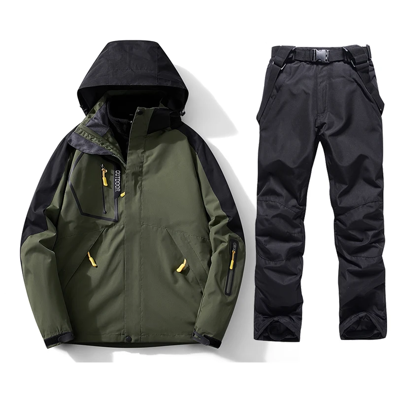 Ski Suit Men Snowboard Jacket Suit Pants Winter Warm Sports Clothing Windproof Waterproof Outdoor Skiing Equipment