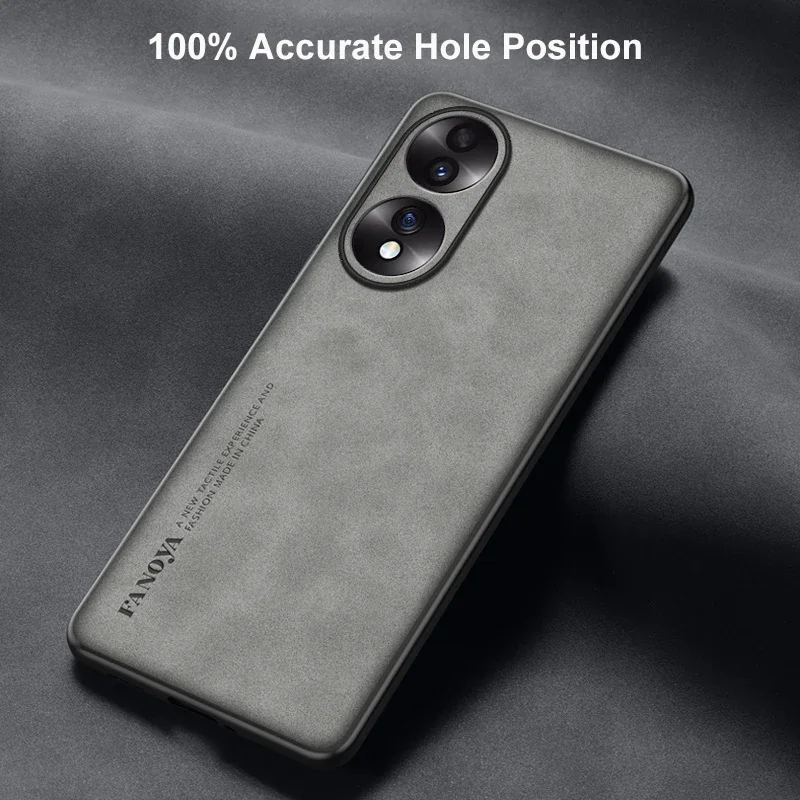 Luxury PU Leather Matte Phone Case with Full Protection and TPU Silicone Interior