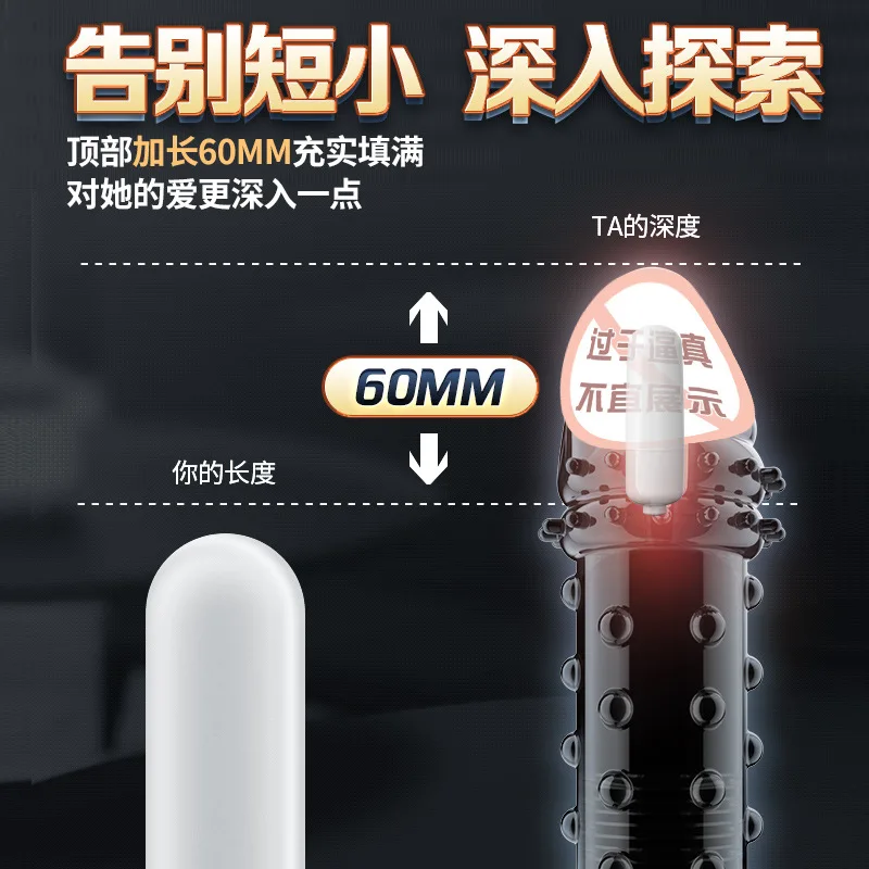Black Clitoral stimulation Condom Particles G-spot Sleeves For Penis Adult Sex Toys TPE Safer Cock Rings Extender Penis Sex Shop