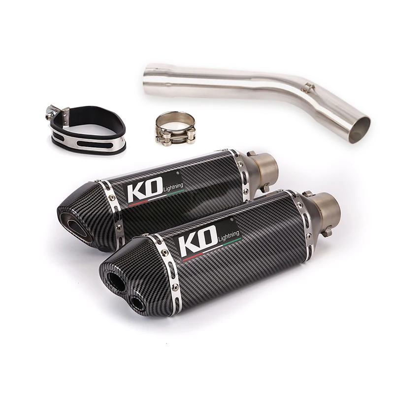 

51MM For YAMAHA YZFR6 R6 98-05 DB Killer Escape Intermediate Link Section Removable Slip On Exhaust System Muffler Baffle Pipe