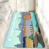 World City Travel Floor Mat Rectangle Anti-slip Home Soft Badmat Front Door Indoor Outdoor Mat Hotel Decor Mat 3