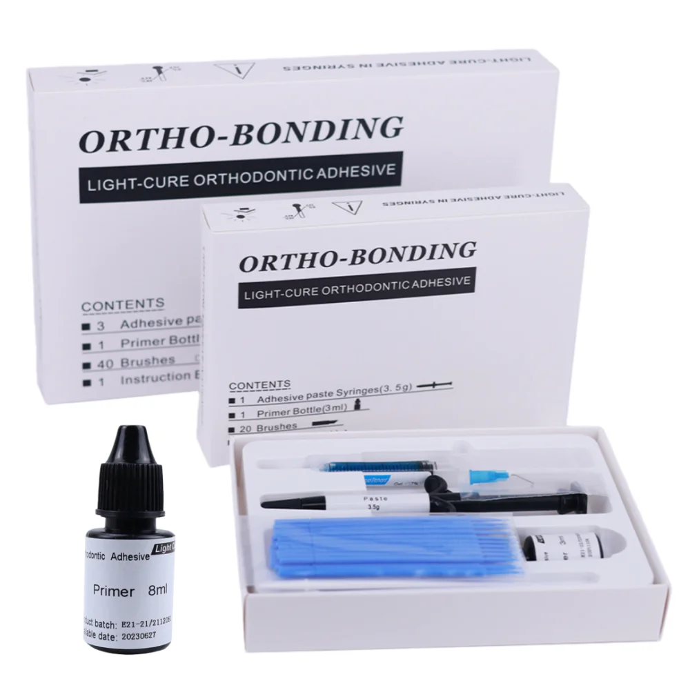 Adhesivos de Ortodoncia Dentales Fotopolimerizables, Kit de Pegamento
