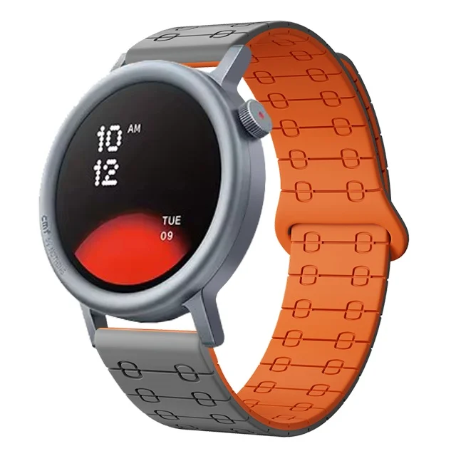Enhanced Sports Silicone Watch Band with Magnetic Strap - 22mm Wristband Bracelet