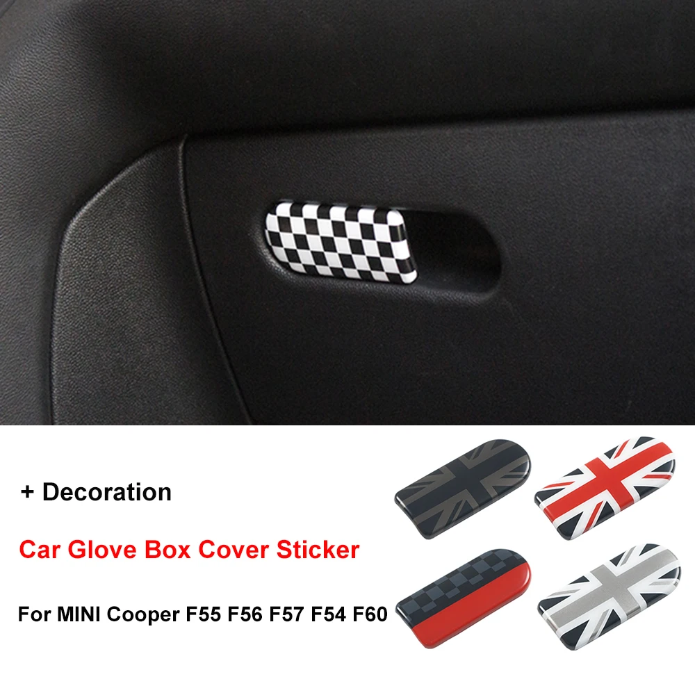 Union Jack Car Glove Box Maniglia Scatola Di Immagazzinaggio Decorativa Cover Sticker Per Mini Cooper S F55 F56 F57 Clubman F54 Countryman F60