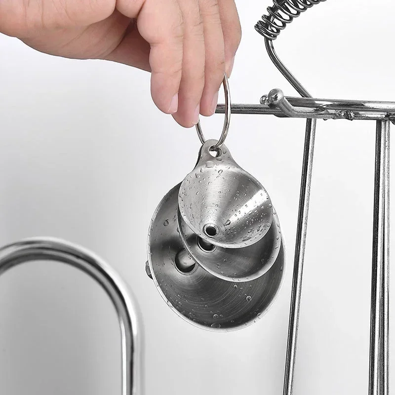 3Pcs/set Stainless Steel Funnel Portable Cone Funnel Pour Oil Wine Liquid Hopper Multi-Use Kitchen Funnel For Liquid Oils Powder