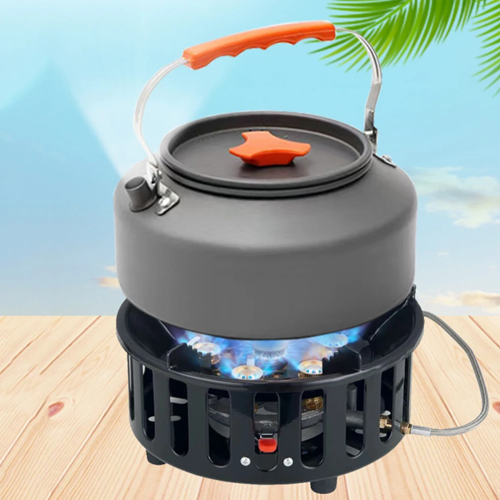 21000W Electronic Ignition Gas Stove with Adapter Portable Outdoor Furnace Barbecue Burner Cookware for Outdoor Camping Tourist 2 21000W Electronic Ignition Gas Stove with Adapter Portable Outdoor Furnace Barbecue Burner Cookware for Outdoor Camping Tourist 2