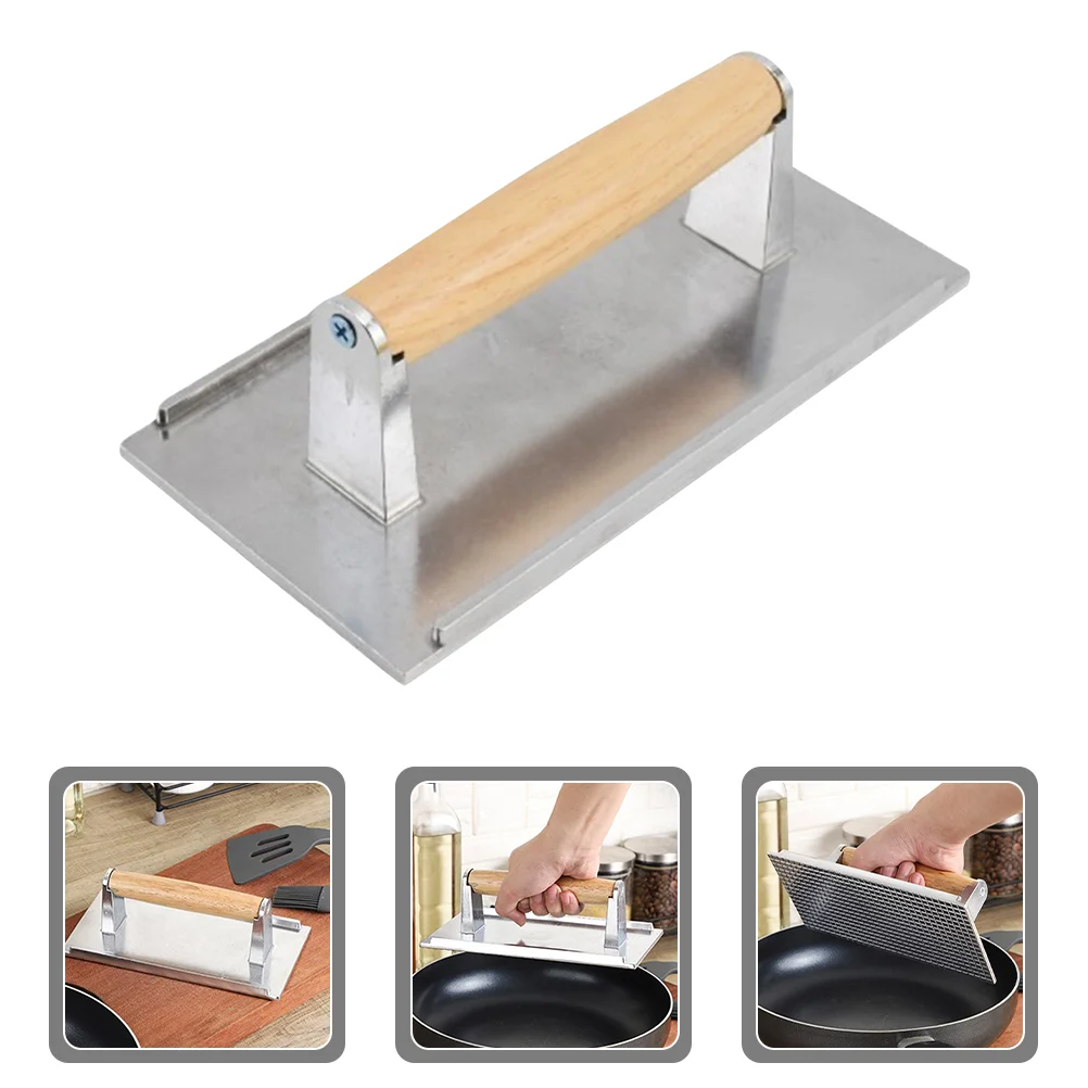 

Meat Press Bacon Steak Weight Mincer Tool Frying Pan Burger Smasher Wood Grill Tools