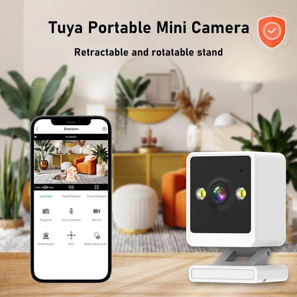 1080P Mini WiFi Camera TUYA Smart Home Security Camera Wireless Portable IP Cam CCTV Video Surveillance with Motion Detection 2