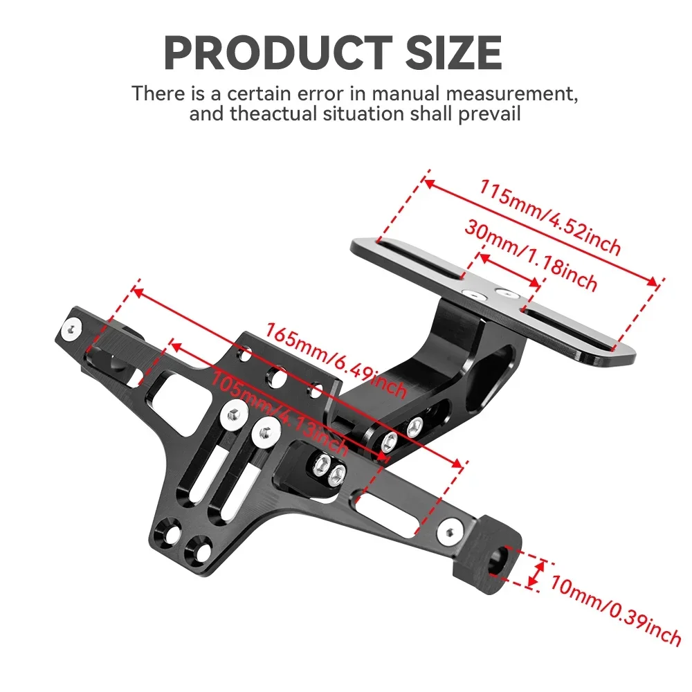 Motorcycle License Plate Holder License Plate Holder Motorcycle License Plate Adjustable Rear Tail Tidy For Yamaha XJ6 XJ6F XJ6N Kawasaki Z800 Z750 Duke 200