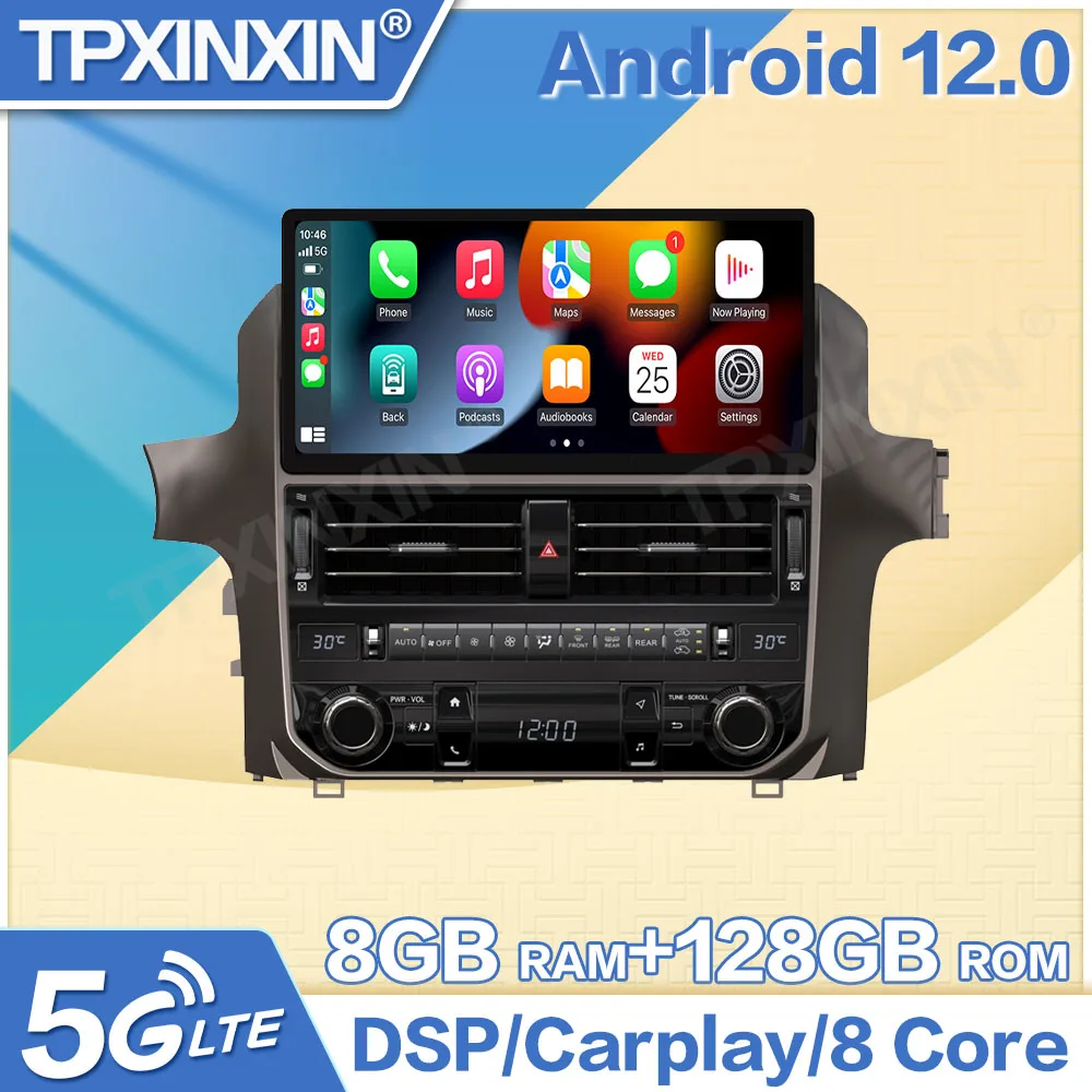

6G+128G 12.5 Inch Android12 Car Radio For Lexus GX400 GX460 Car Multimedia Player GPS Navigation CarPlay Autostereo 4G