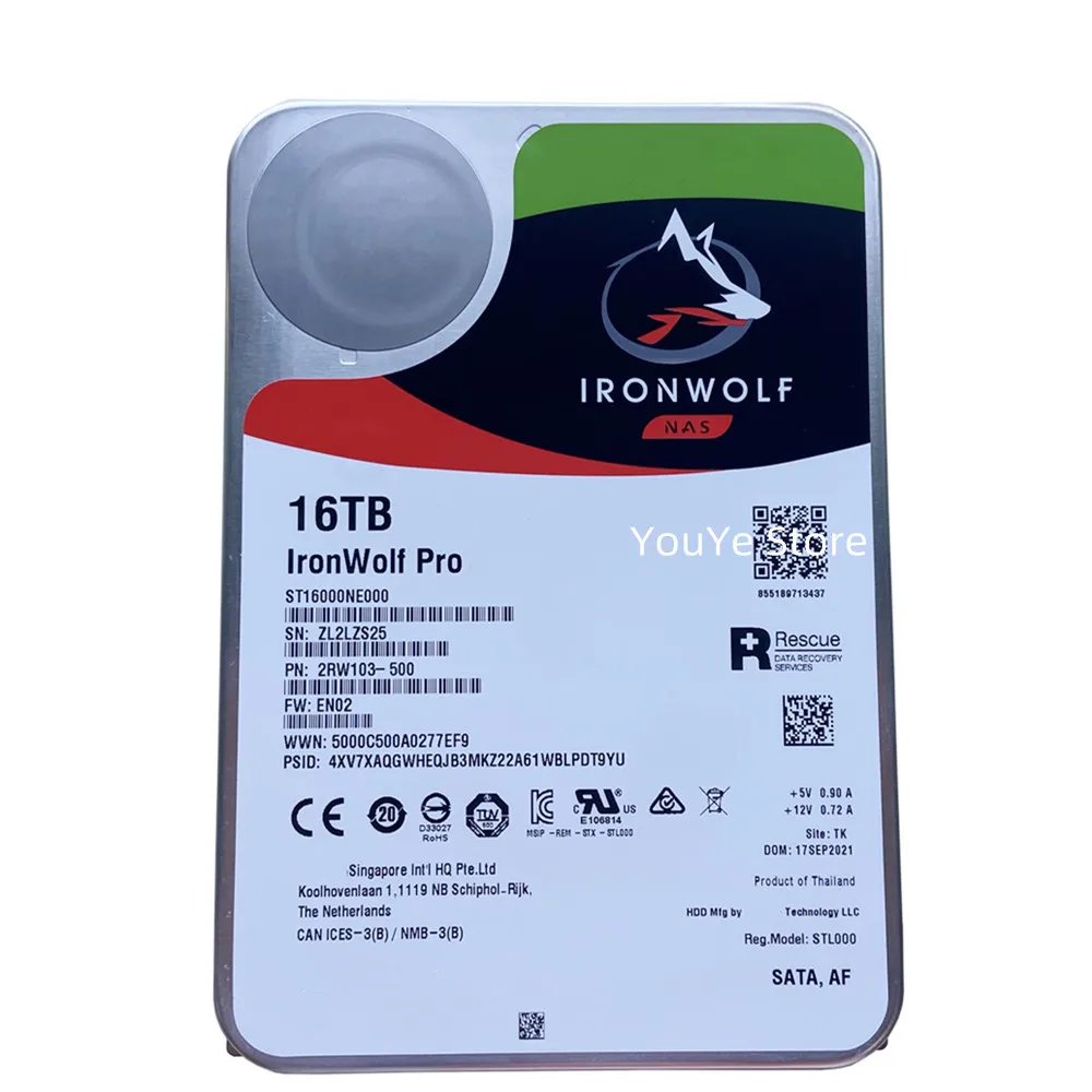 

For Seagate IronWolf Pro 16TB Internal 7200RPM 3.5" (ST16000NE000) HDD Hard Drives 100% Tested Fast Ship
