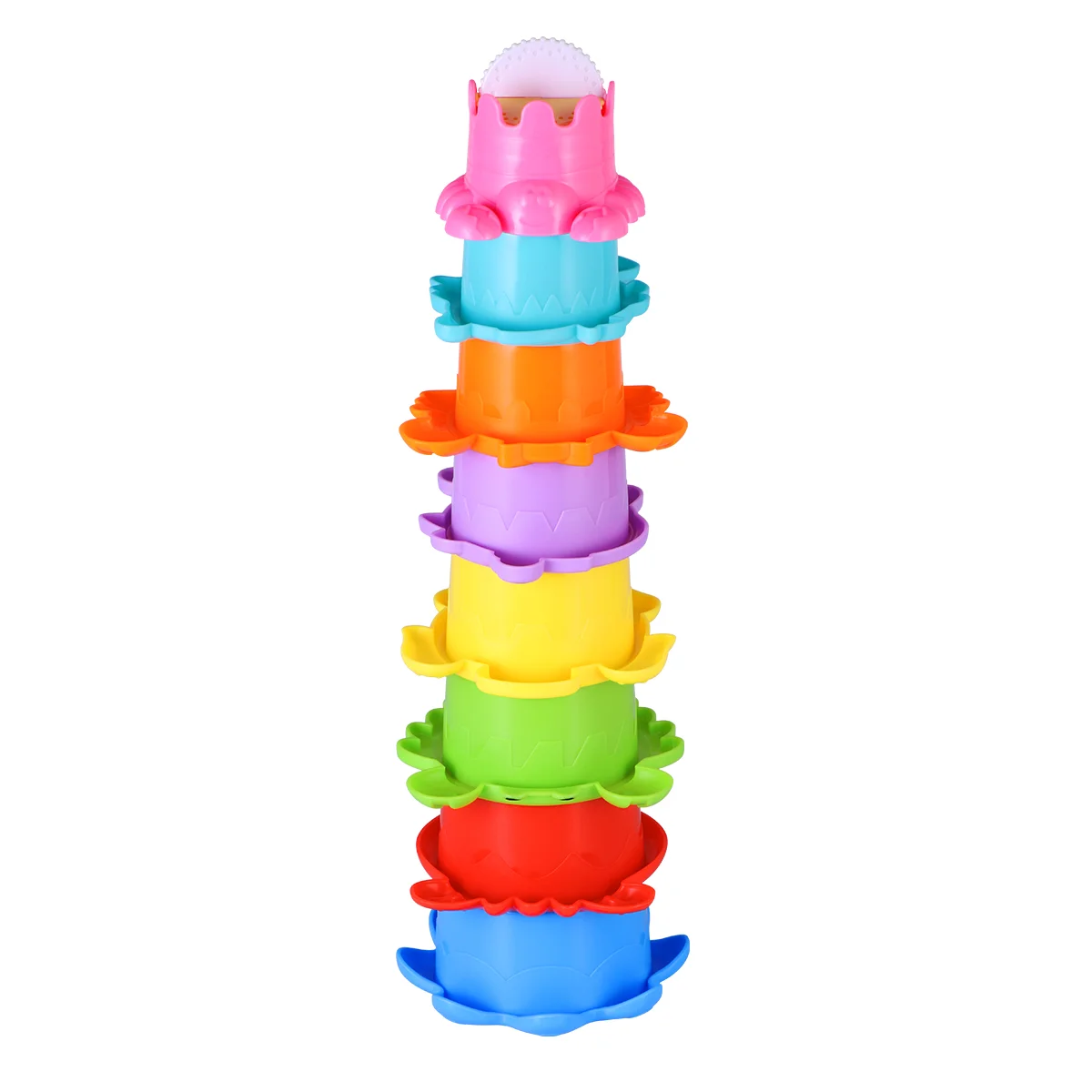

Stacking Cups Nesting Sprinkler Bathtub Toys Early Educational Toys for Summer Beach Sand Kids 8pcs