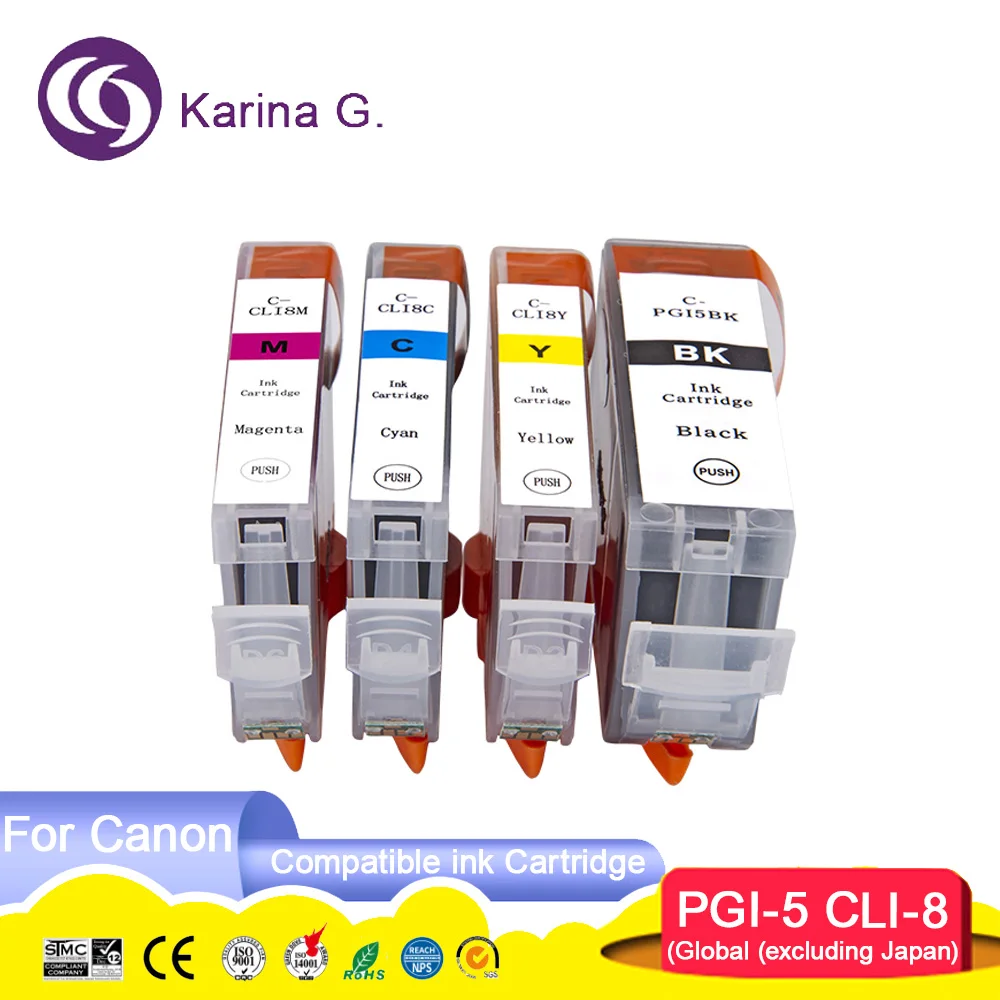 PGI-5 PGI5 CLI-8 CLI8 Compatible 4Color Inkjet Ink Cartridge for IX4000/ IX50O0