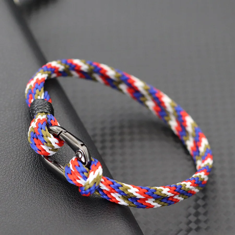 Handmade Rope Bracelet for Men with Detachable Buckle