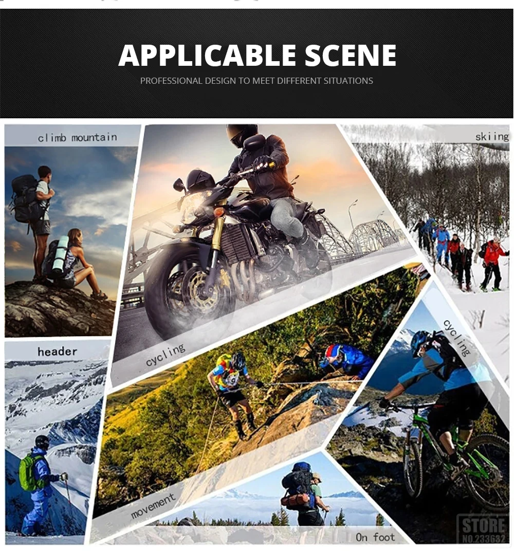 Winter motorcycle gloves outdoors