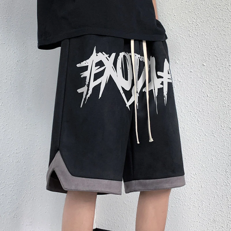 Suede Pink Sports Shorts For Men And Women Summer American High Street Fashion Brand High Street Basketball Shorts