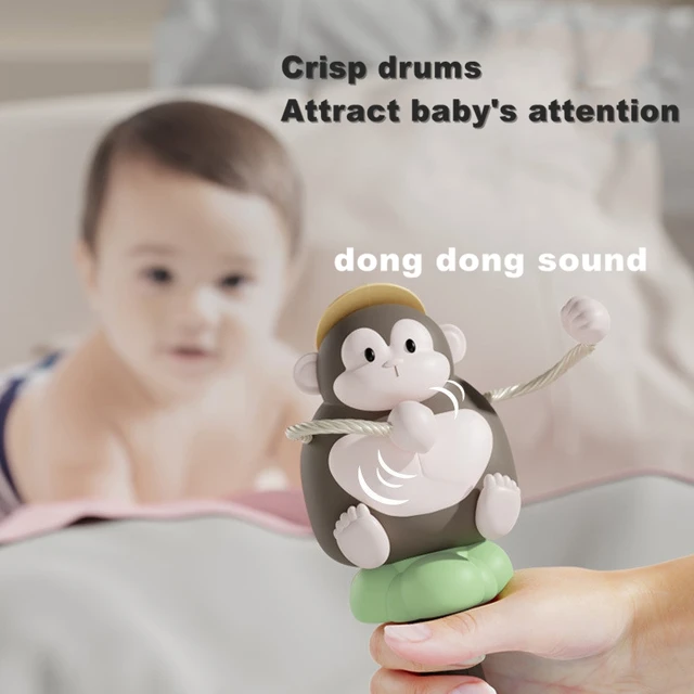 Baby Rattle Toys Gorilla Animal Teether Hand Bells Mobile Infant Stop Weep Tear Rattles Newborn Early Educational Baby Toys 18M 3