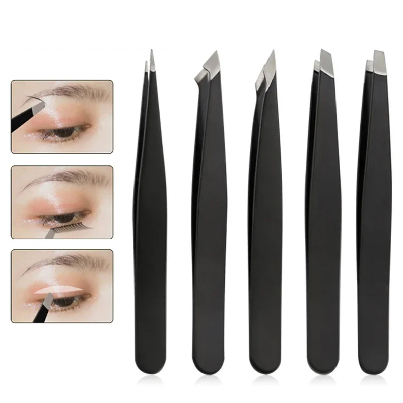 1Pc Professional Eyebrow Tweezers Makeup Tools Eyebrow Pinch Pliers Tweezer For Eyebrows Accessories Beauty Hair Clip Remover 5